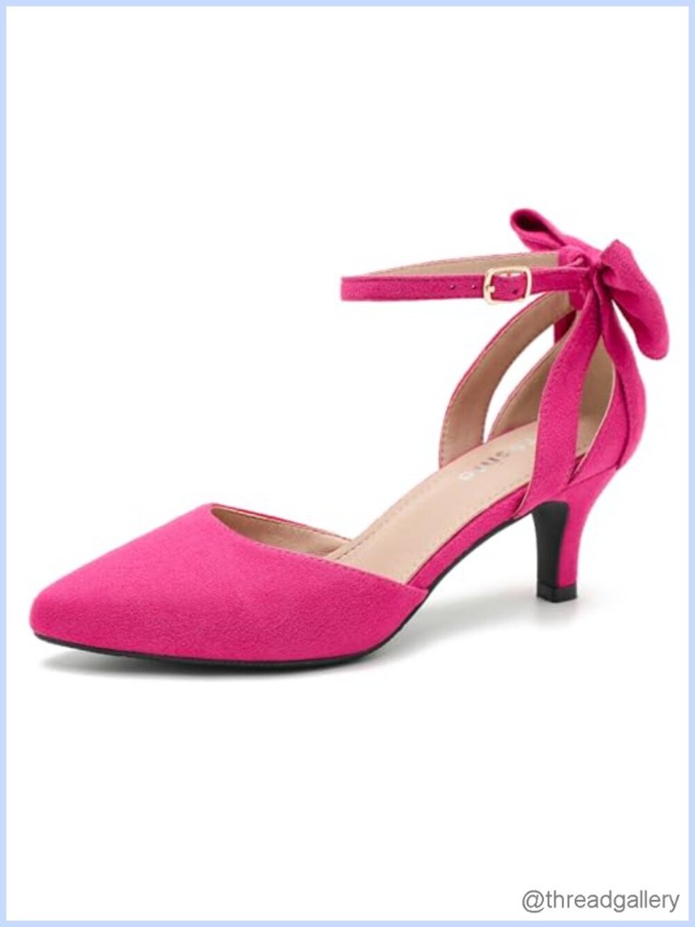 Women's Kitten Heel Pumps Pointed Toe Ankle Strap Dress Shoes Wedding Evening